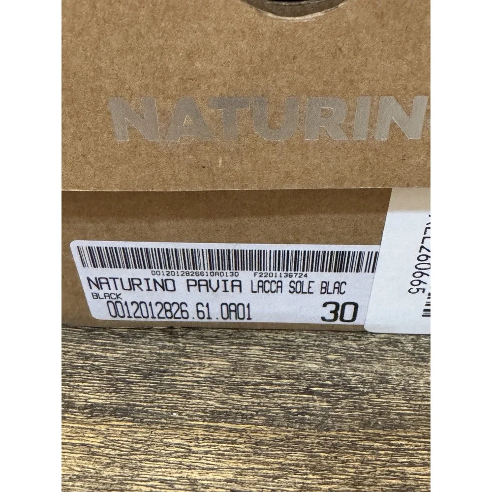 Naturino Girls Pavia Flats Patent Black Mary Jane Size 30 US‎ 12.5